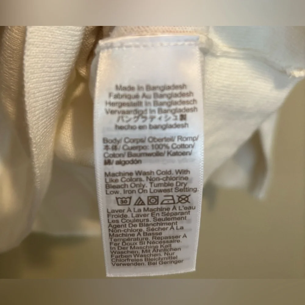 J Crew Women's White Top light weight sweater with Brown Heart size XL - Picture 7 of 7